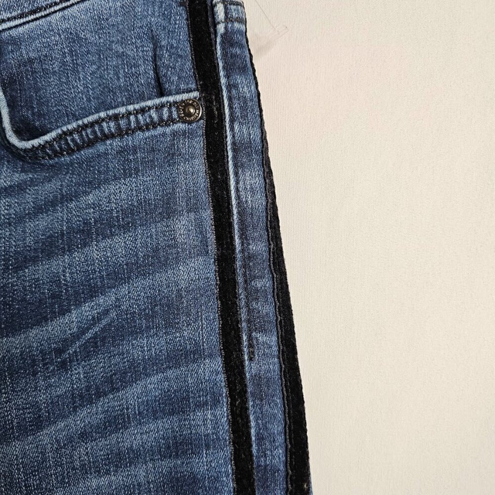 Women's 7 FOR ALL MANKIND The Ankle Skinny Jeans DARK WASH BLUE size 26 Denim - Picture 5 of 10